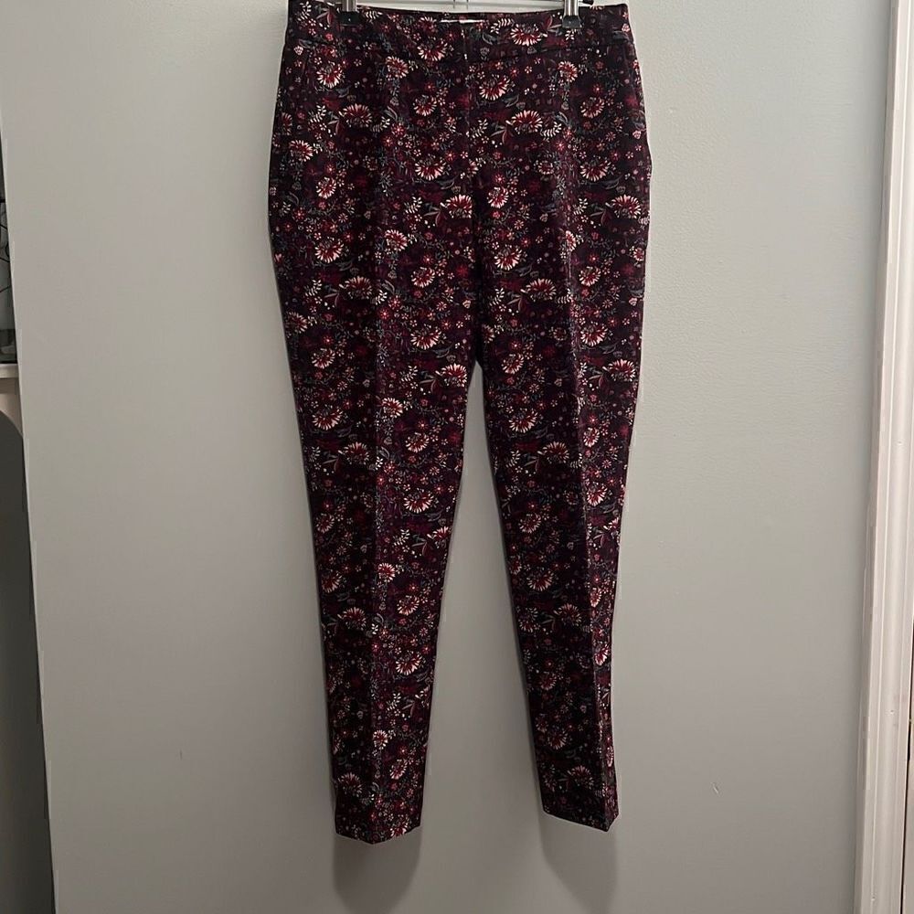 Carolina Belle Floral Print High-Rise Straight-Leg Pants